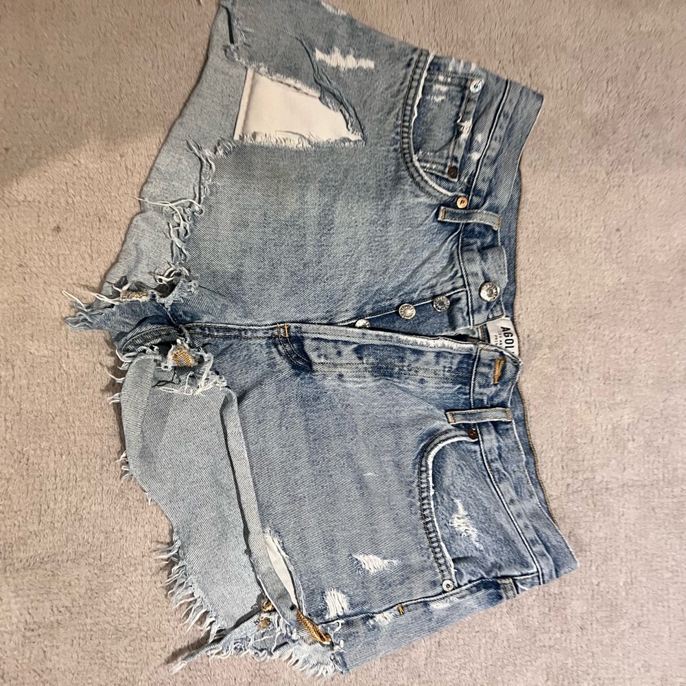 Distressed Denim Shorts